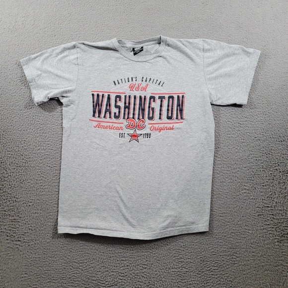 Washington‎ DC Shirt Mens Small Gray United Souvenir Apparel Vacation Tee - Picture 1 of 9